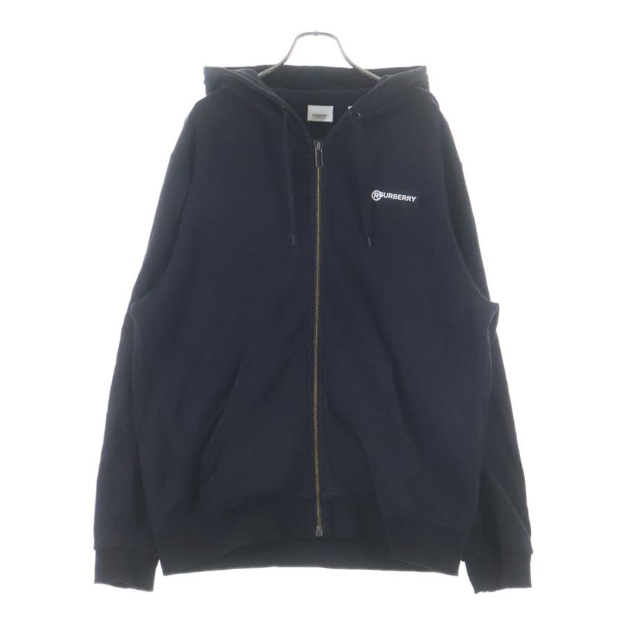 BURBERRY LONDON バーバリーロンドン 20AW ロゴプリント ヴィンテージチェック スウェットプルオーバーパーカー 8025684 ブラック BURBERRY（バーバリー） BURBERRY LONDON バーバリーロンドン 20AW