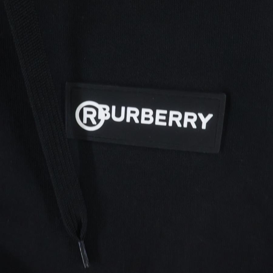 BURBERRY LONDON バーバリーロンドン 20AW ロゴプリント ヴィンテージチェック スウェットプルオーバーパーカー 8025684 ブラック BURBERRY（バーバリー） BURBERRY LONDON バーバリーロンドン 20AW