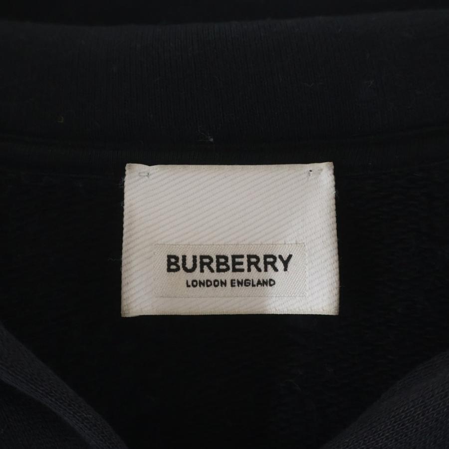 BURBERRY LONDON バーバリーロンドン 20AW ロゴプリント ヴィンテージチェック スウェットプルオーバーパーカー 8025684 ブラック BURBERRY（バーバリー） BURBERRY LONDON バーバリーロンドン 20AW