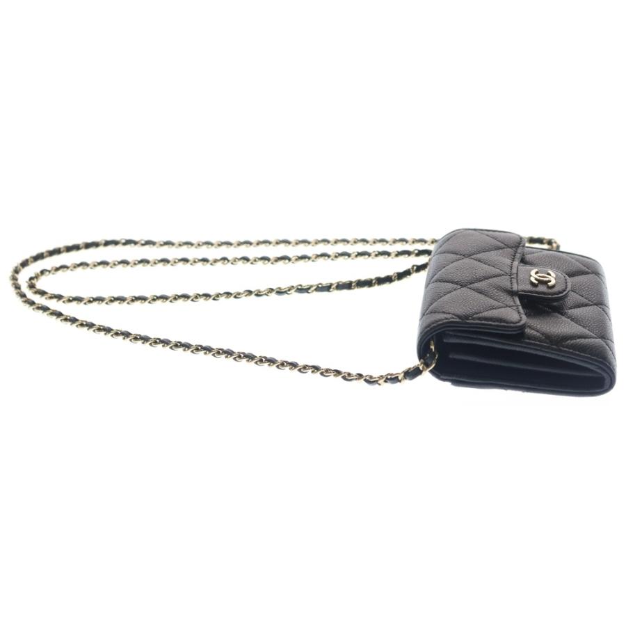 CHANEL シャネル マトラッセチェーンウォレット ミニショルダー キャビアスキン AP0238Y33352 ブラック/ゴールドの画像