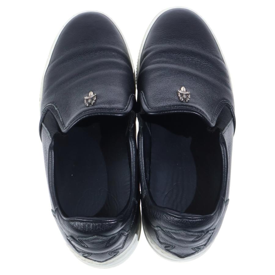 【新品未使用】CHROME HEARTS クロムハーツ　スリッポン　ブラック CHROME HEARTS（クロムハーツ） SLIP ON CHプラスレザーパッチ ダガー