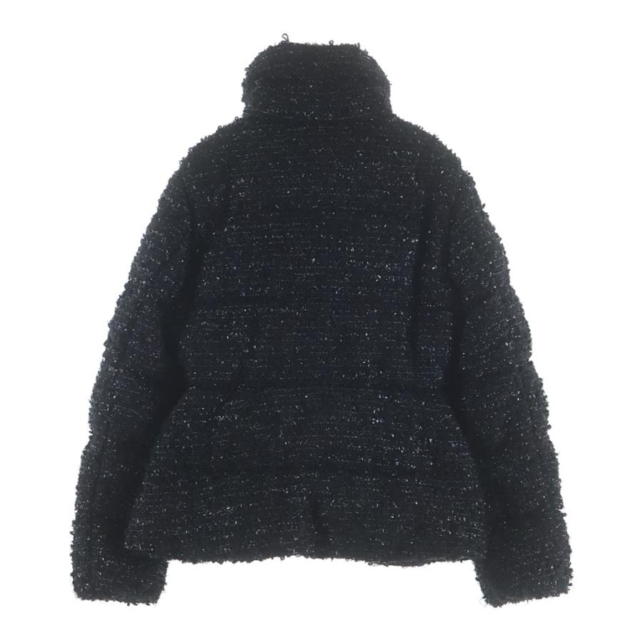 モンクレール 25AW Urbel Tweed Short Down Jacket ウルベル ツイード ショート ダウンジャケット ブラック レディース K20931A00245の画像
