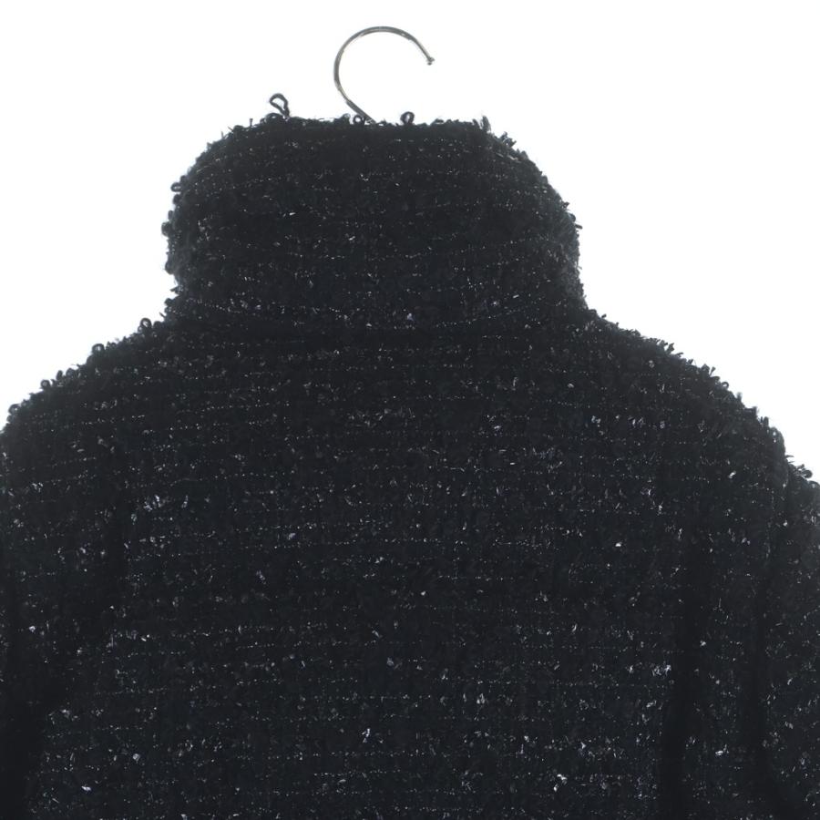 モンクレール 25AW Urbel Tweed Short Down Jacket ウルベル ツイード ショート ダウンジャケット ブラック レディース K20931A00245の画像