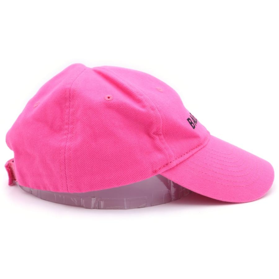 ✨極美品✨BALENCIAGA　キャップ　L58　新ロゴ　マジックテープ　ピンク BALENCIAGA（バレンシアガ） LOGO CAP ロゴ刺繍 ベースボールキャップ