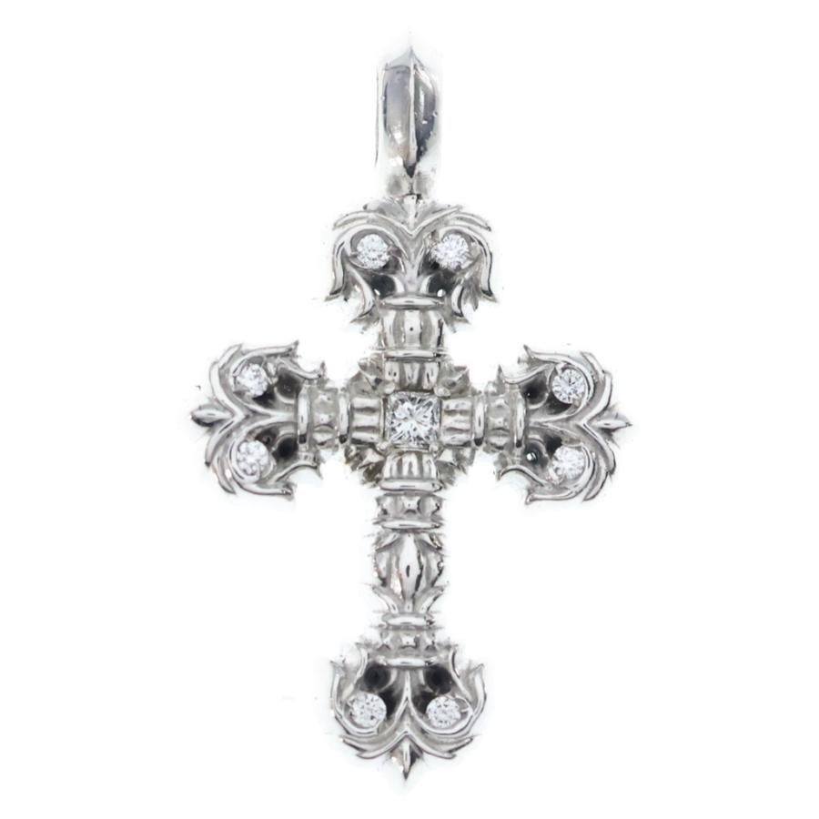 CHROME HEARTS（クロムハーツ） 18KWG CHARM FILIGREE TINY P DMND