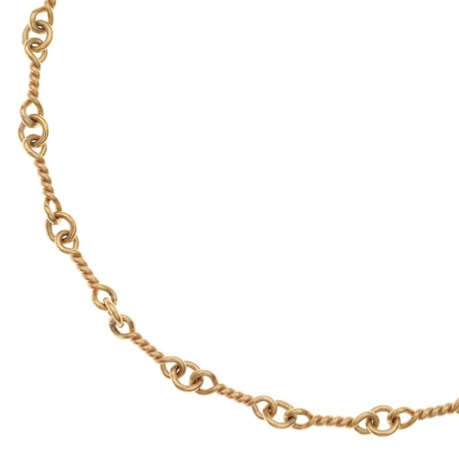 CHROME HEARTS クロムハーツ 22K NECKCHAIN T16 ツイストチェーンネックレス 16inch ゴールド BCA013 CHROME HEARTS（クロムハーツ） 22K NECKCHAIN T16 ツイストチェーン