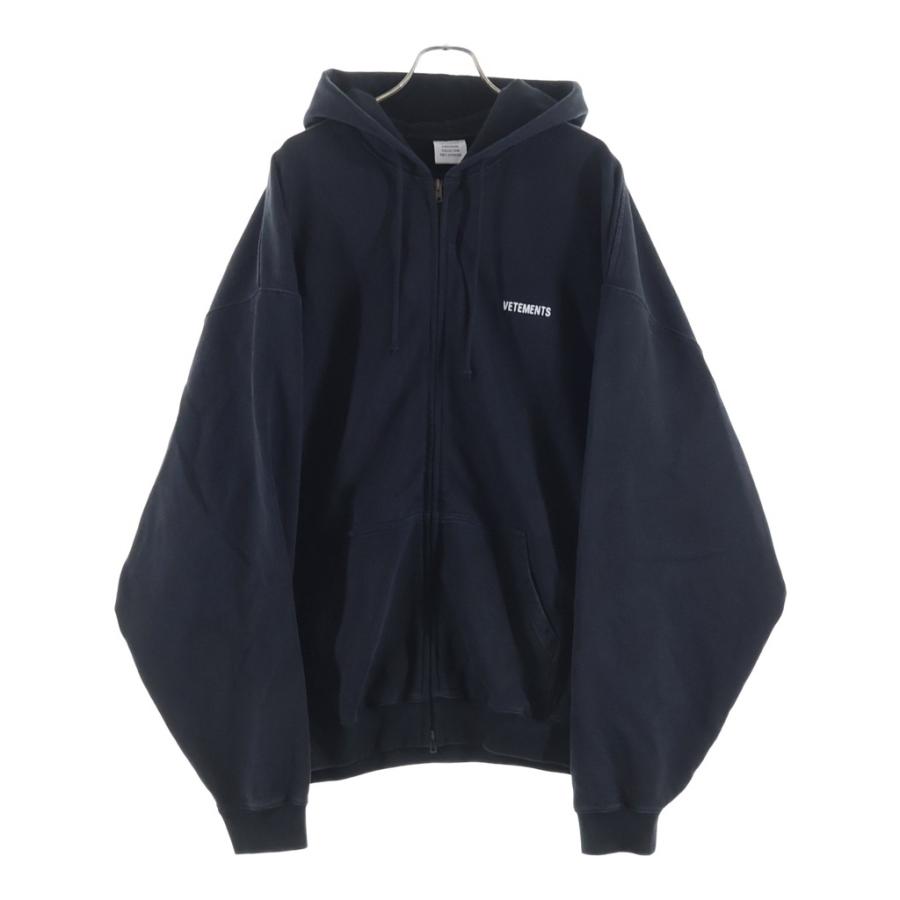 VETEMENTS（ヴェトモン） ICONIC LOGO ZIP-UP HOODIE ロゴプリント