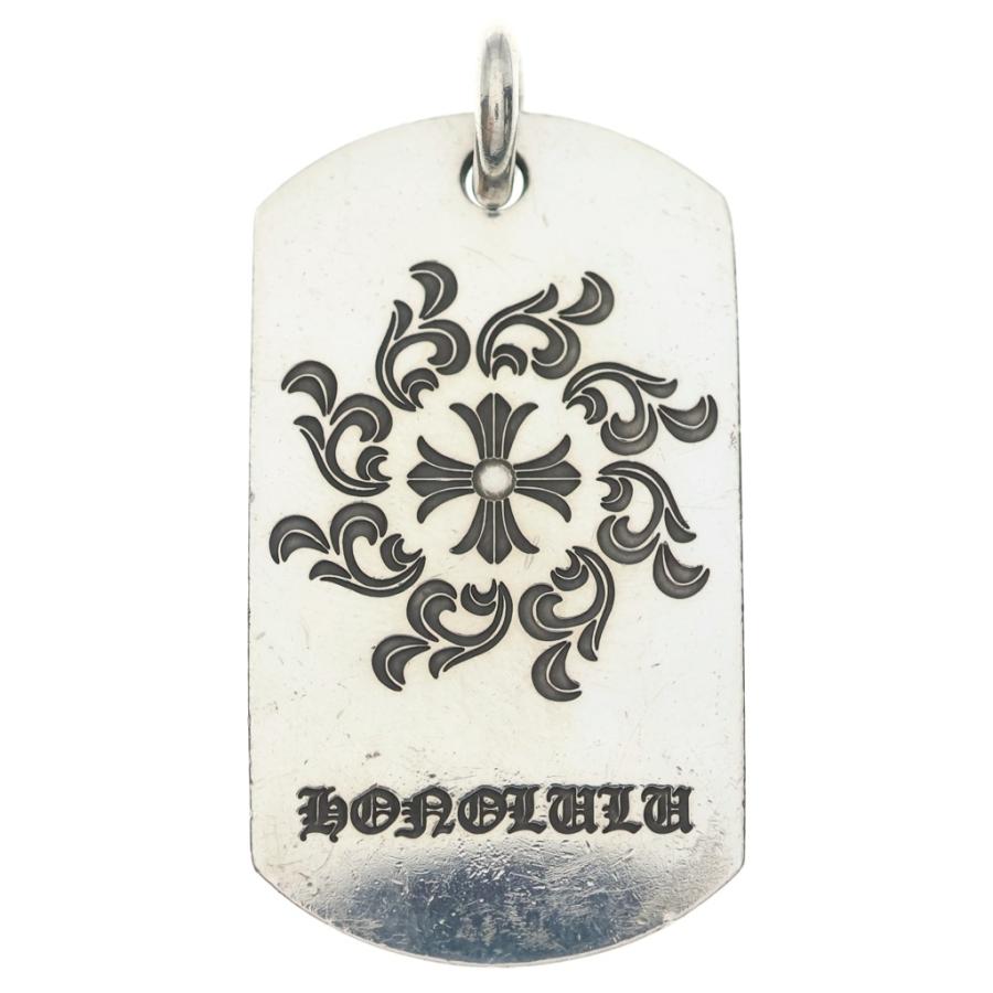 CHROME HEARTS クロムハーツ D TAG LRG LTD ラージドッグタグ ホノルル限定 ラージドッグタグ ネックレストップ シルバー CHROME HEARTS（クロムハーツ） D TAG LRG LTD ホノルル限定 ラージ