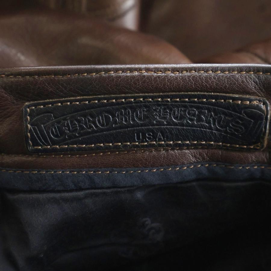 CHROME HEARTS（クロムハーツ） FLEURKNEE CROSS PATCH LEATHER PANTS