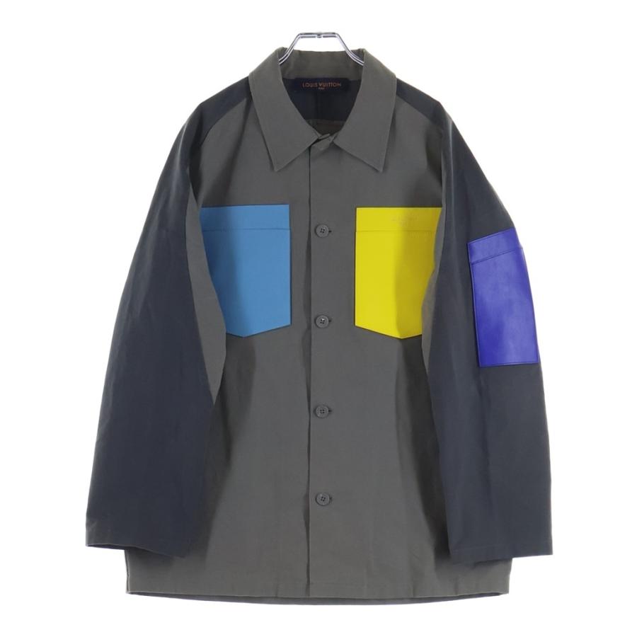LOUIS VUITTON ルイヴィトン 22SS ユーティリティ コットン オーバーフィット 長袖シャツ RM222M ND2 HNS06W マルチカラー LOUIS VUITTON（ルイ・ヴィトン） 22SS ユーティリティ コットン