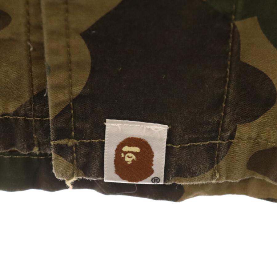 A BATHING APE アベイシングエイプ サルカモ柄カバーオール ジャケット ミリタリーシャツ カーキ 001SHB801003X｜shopbring｜06