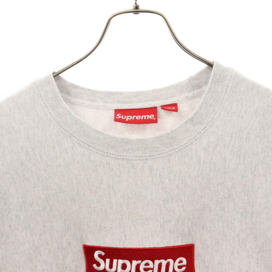 SUPREME シュプリーム 18AW Box Logo Crewneck Sweatshirt ボックスロゴクルーネックスウェットトレーナー グレー｜shopbring｜03