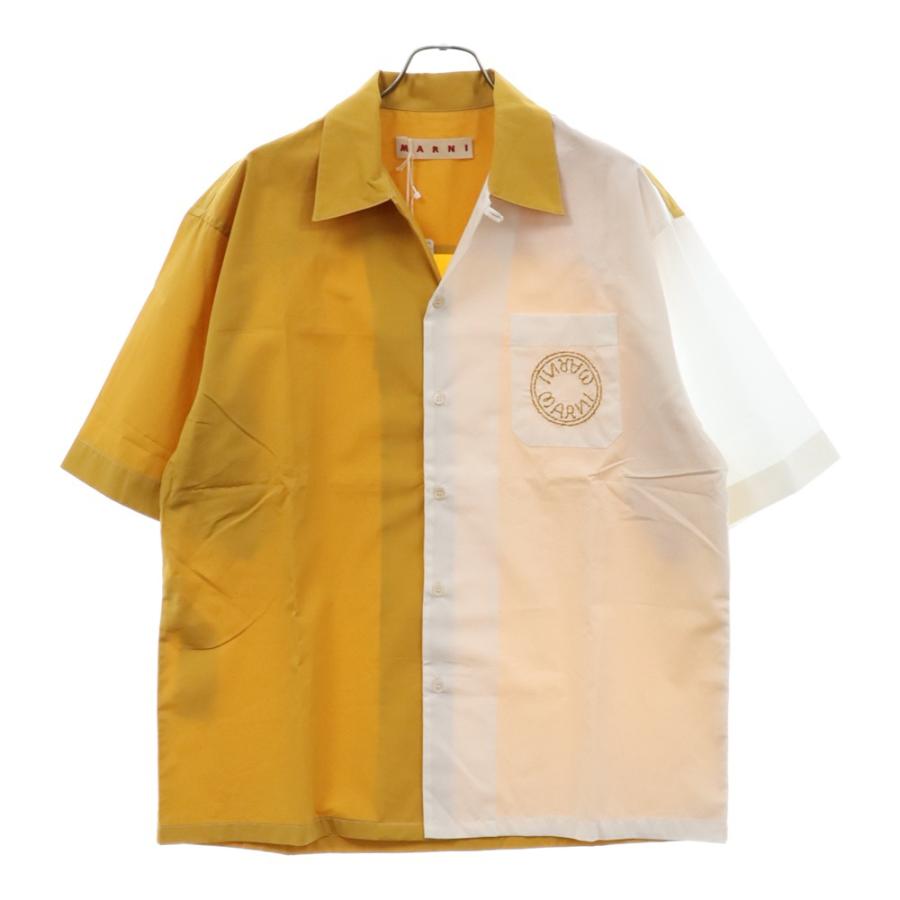 MARNI マルニ 22SS ロゴ刺繍 ポケット付き コットン 半袖シャツ  