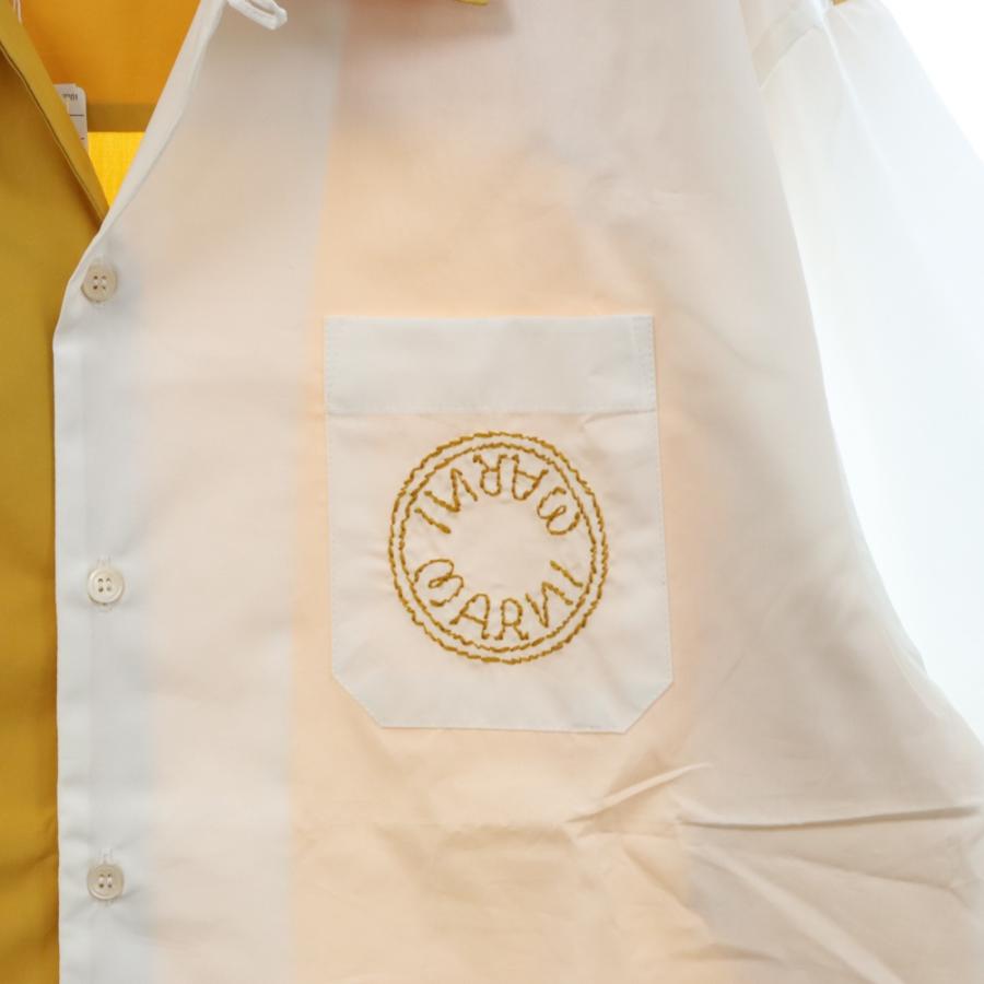MARNI マルニ 22SS ロゴ刺繍 ポケット付き コットン 半袖シャツ  