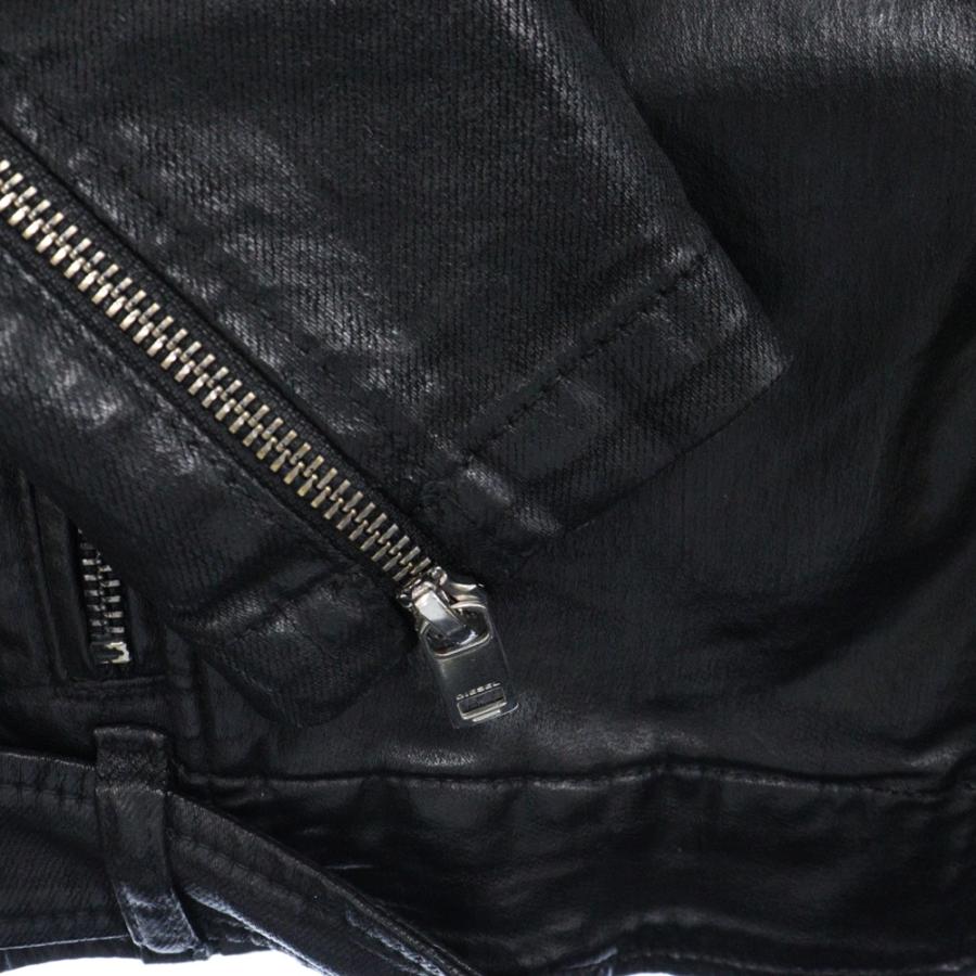 DIESEL ディーゼル コットン ダブルライダースジャケット ブラック 