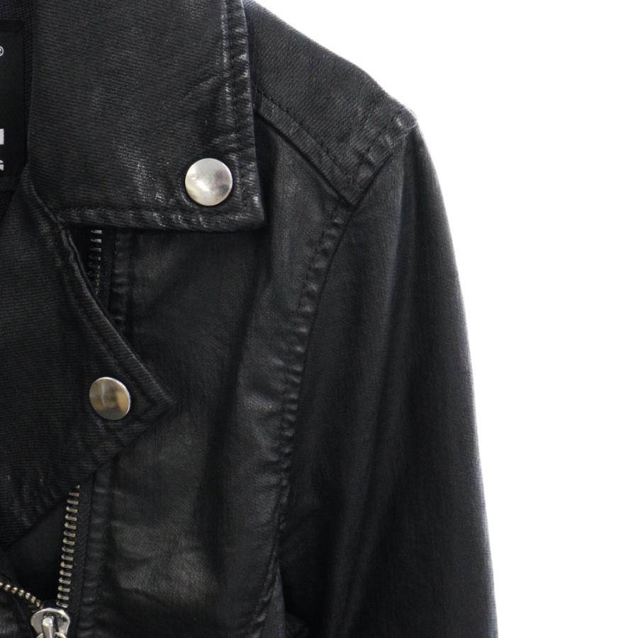 DIESEL ディーゼル コットン ダブルライダースジャケット ブラック 