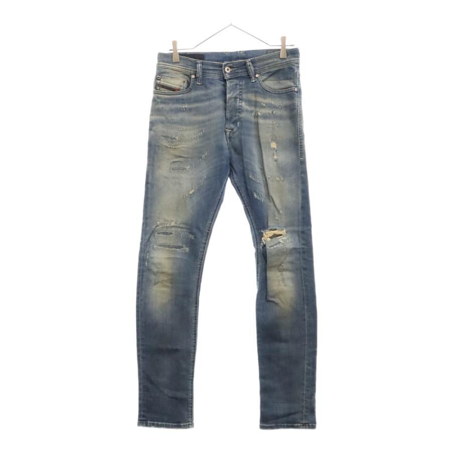 DIESEL ディーゼル TEPPHAR ボタンフライ ダメージ加工 ストレート 