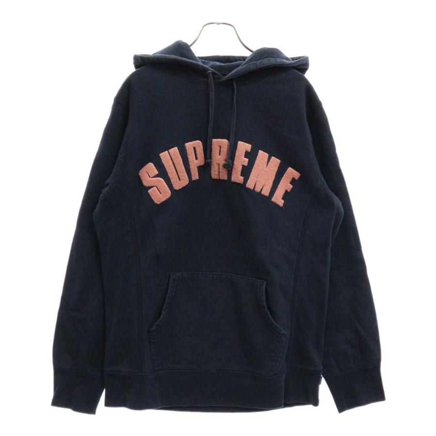 シュプリーム プルオーバー 17SS ロゴ フーデッド スウェット パーカー  
