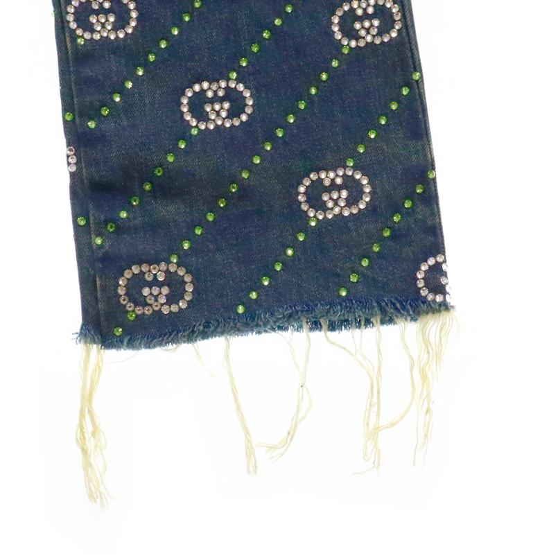 GUCCI（グッチ） Crystal Interlocking G Denim Pant インター