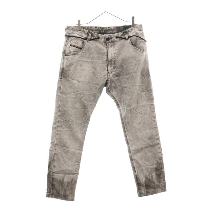 DIESEL ディーゼル ダメージ加工 ストレッチデニムパンツ グレー 