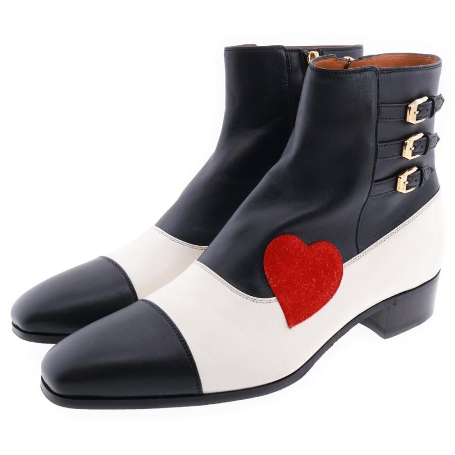 GUCCI グッチ Ha Boot With Buckles ハート レザーブーツ GUCCI グッチ Ha Boot With Buckles ハート レザーブーツ