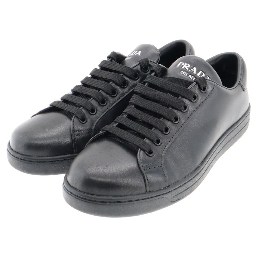 PRADA プラダ MILANO レザー フロントロゴ ローカットスニーカー