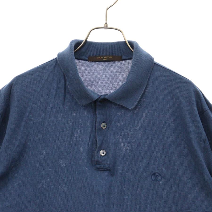 LOUIS VUITTON メンズ ポロシャツ ブルー 青 トップス Sサイズ LOUIS VUITTON メンズ ポロシャツ ブルー 青 トップス Sサイズ ブルー