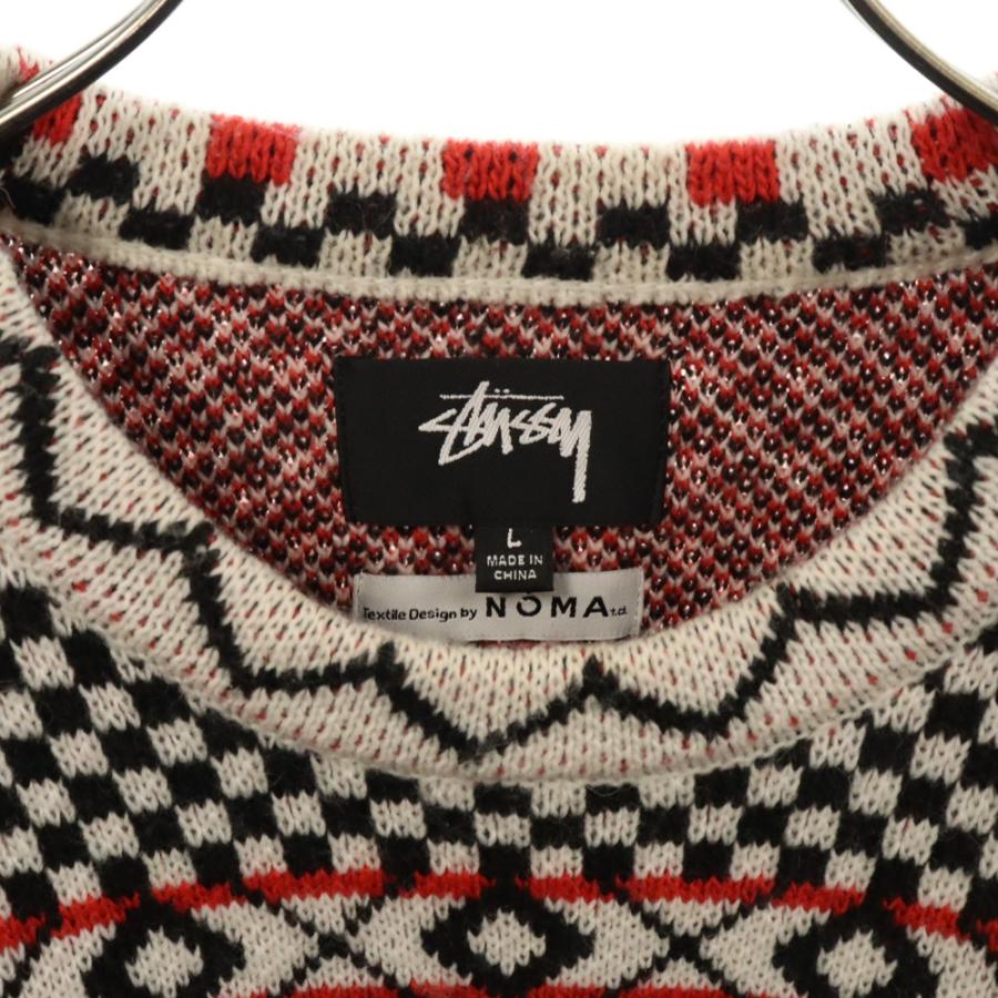 STUSSY ステューシー ×NOMAt.d. JACQURD KNIT CREW ノーマティーディー 