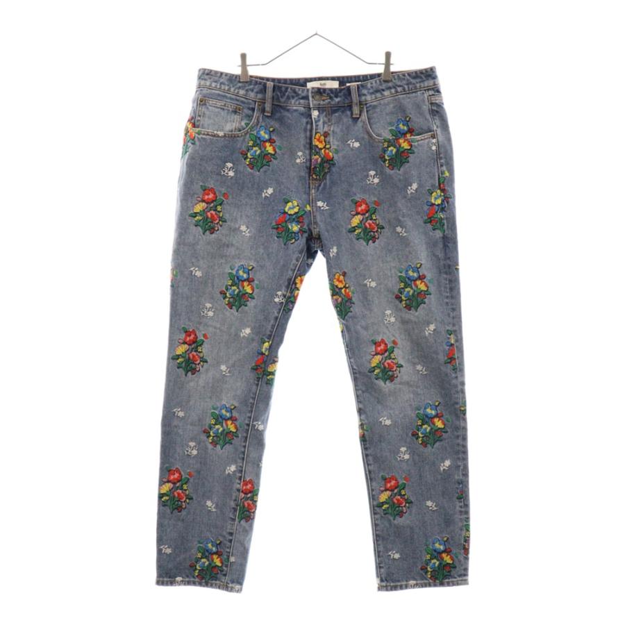 KITH キス 22SS Embroidered Varick Denim Jeans 総柄 フラワー刺繍 
