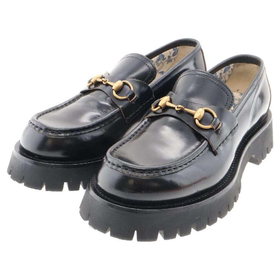 GUCCI グッチ レザー ラグソール ホースビット ローファー GUCCI グッチ レザー ラグソール ホースビット ローファー