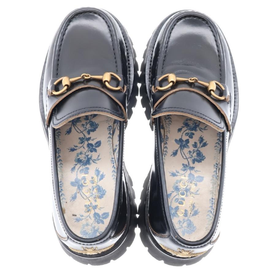 GUCCI グッチ レザー ラグソール ホースビット ローファー GUCCI グッチ レザー ラグソール ホースビット ローファー