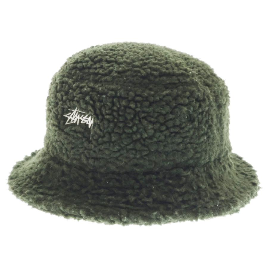 STUSSY（ステューシー） SHERPA BUCKET HAT シェルパ フロントロゴ刺繍 