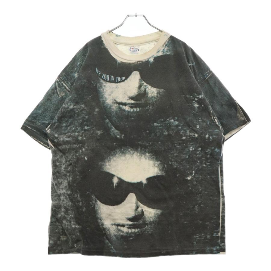 VINTAGE ヴィンテージ 90s U2 ZOO TV Over Print Tour Tee オーバー  