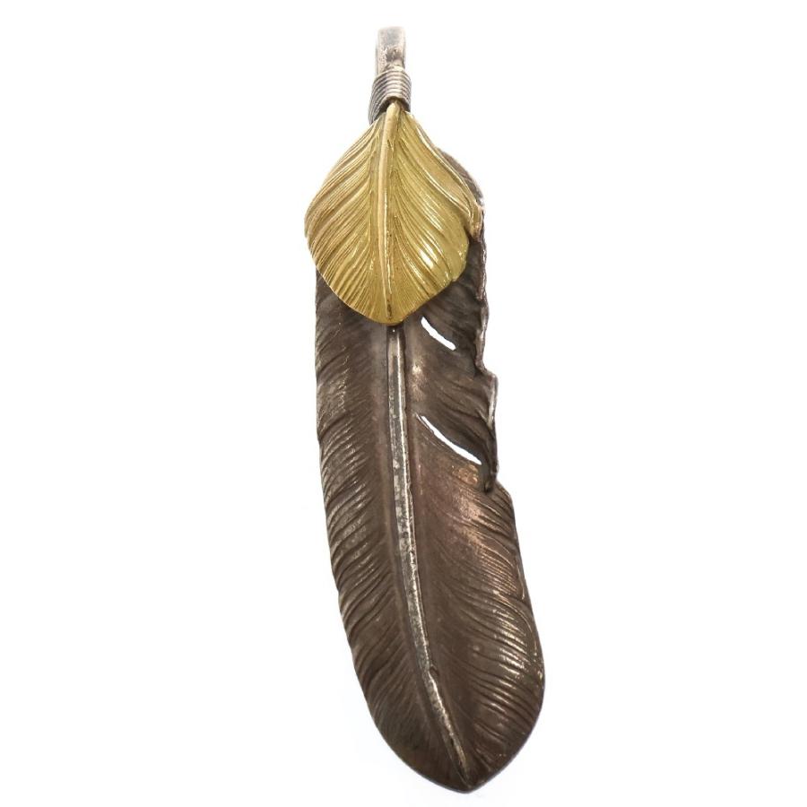 goro's ゴローズ 【現行】上金特大フェザー 左向き ネックレス