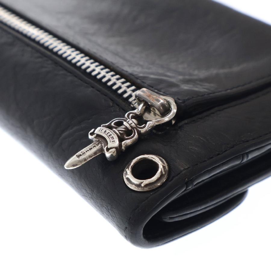 CHROME HEARTS クロムハーツ WAVE ウェーブ レザーウォレット CHROME HEARTS クロムハーツ WAVE ウェーブ レザーウォレット