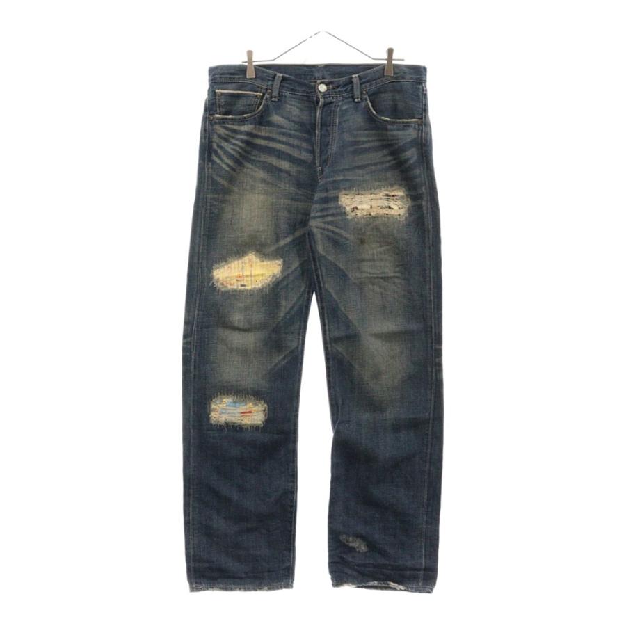 Levi's（リーバイス） 00s 503 クラッシュ加工 裏地アロハ ボタン
