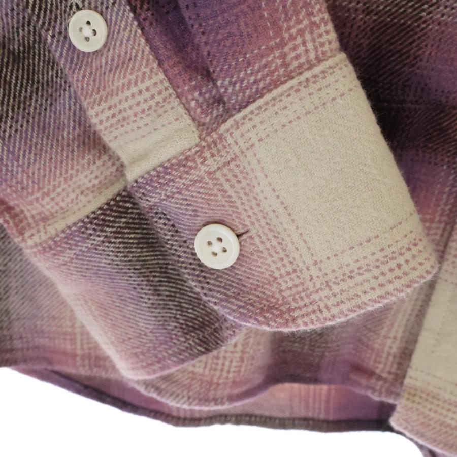Stussy ステューシー チェック ネルシャツ パープル L STUSSY（ステューシー） 23AW Plaid Shirt プレイド チェック