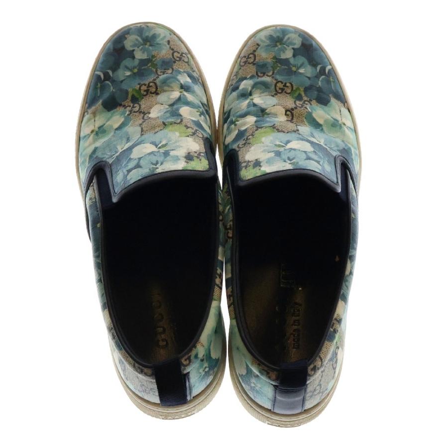 GUCCI（グッチ） GGブルームス フローラルスリッポン シューズ ブルー 