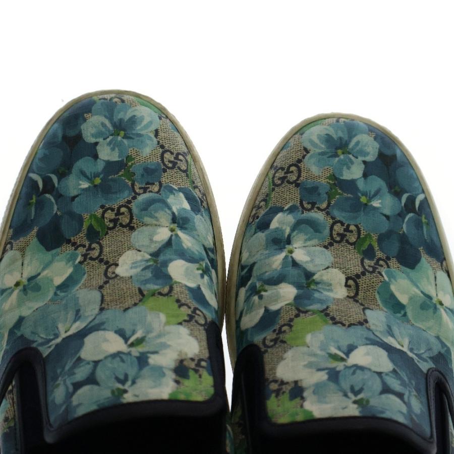 GUCCI（グッチ） GGブルームス フローラルスリッポン シューズ ブルー 