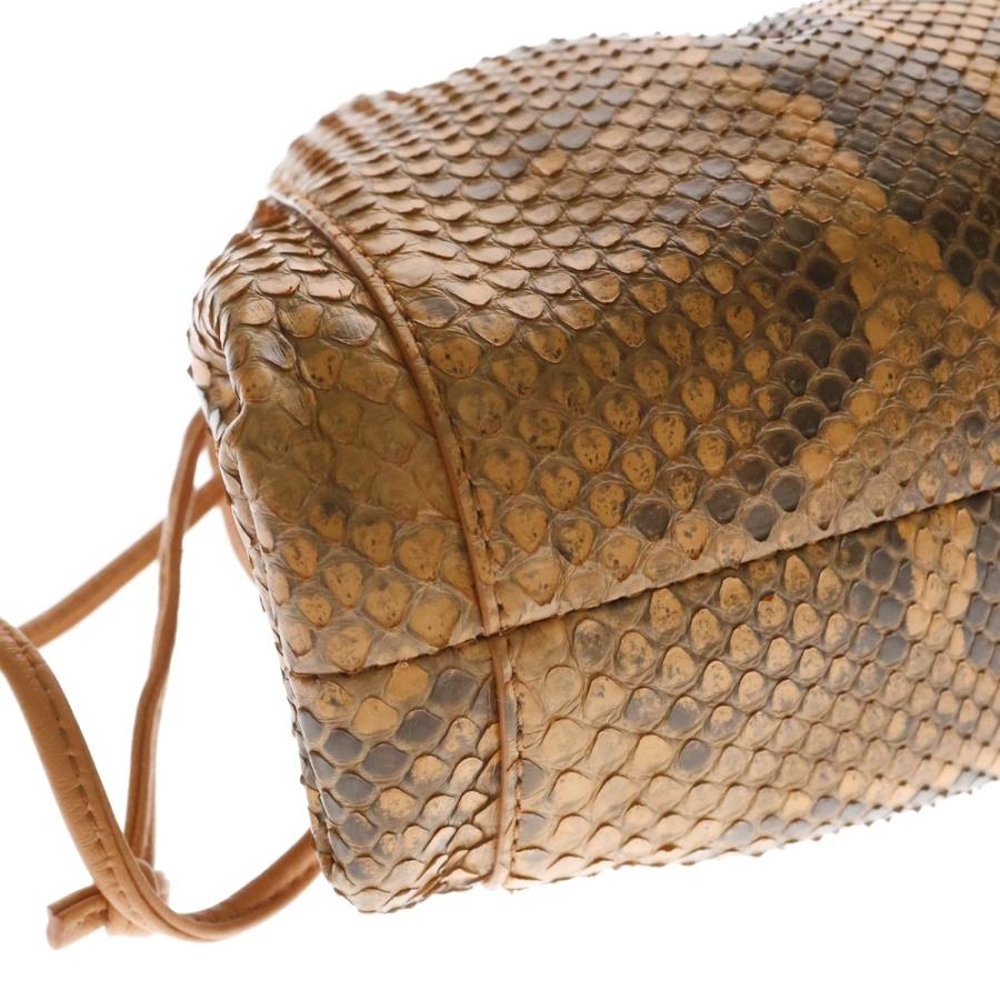 希少 ボッテガヴェネタ ハンドバッグ ホーボー パイソン 蛇柄