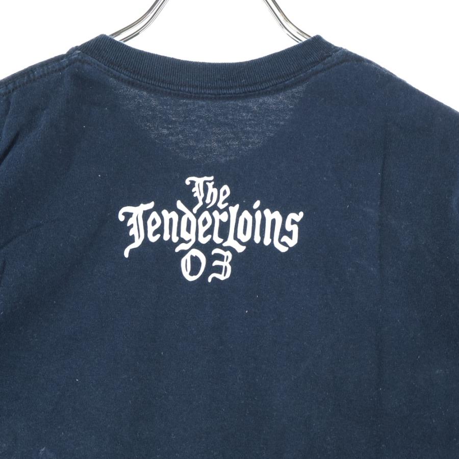 【A548】半袖シャツ TENDERLOIN ブラック×ブルー サイズL テンダーロイン TENDERLOIN Tシャツ 半袖 xxx proclub コラボ 半袖