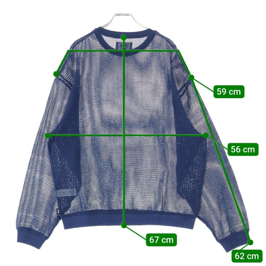 Stussy メッシュ ネイビー　Cotton Mesh stussy STUSSY（ステューシー） 22SS Cotton Mesh L/S Tee コットン メッシュ