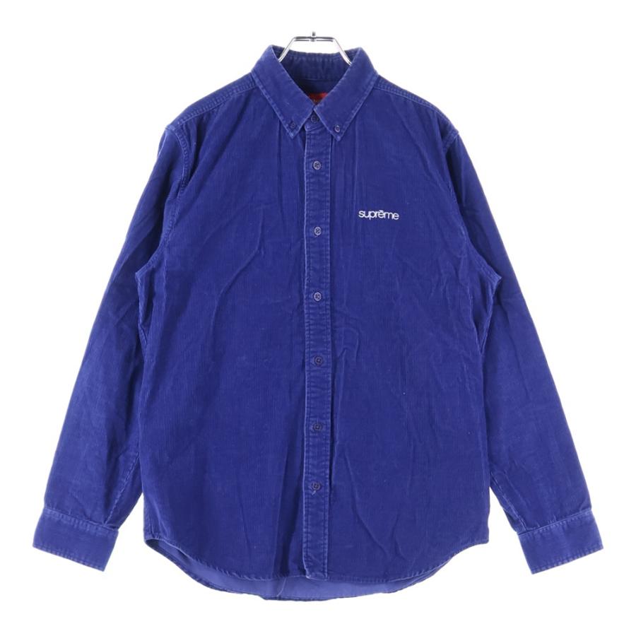 Supreme / シュプリーム / コーデュロイシャツ / ネイビー Supreme（シュプリーム） 18AW Corduroy Shirt コーデュロイ 胸ロゴ