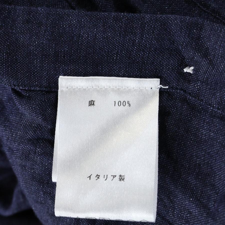 Finamore（フィナモレ） 長袖 リネンシャツ ネイビー : BRING Yahoo