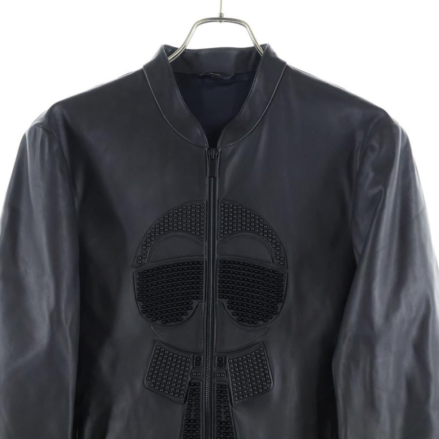 FENDI フェンディ ウール100% シングルライダーズジャケット ブルゾン FENDI フェンディ ウール100% シングルライダーズジャケット ブルゾン