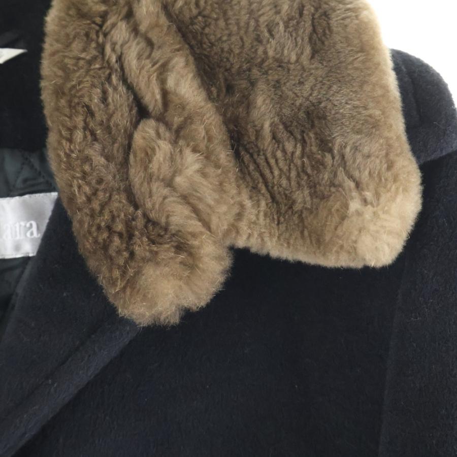 クロッカス ✨Max Mara 襟リアルファーコート Max Mara（マックスマーラ） 襟ファー付き 裏地キルティング ロング