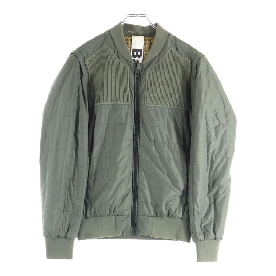 BARK（バーク） ニット切り替え ジップアップ ボンバージャケット