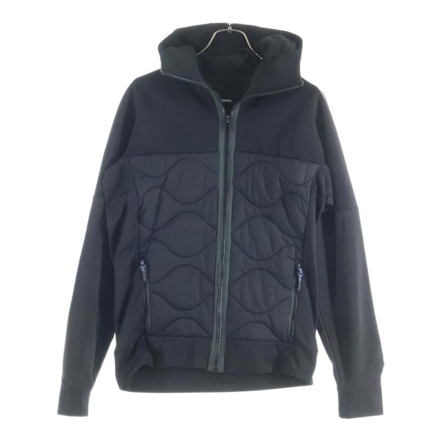 DIESEL キルティングパーカー　 ブラック　サイズXL DIESEL（ディーゼル） スウェットパーカージャケット メンズ
