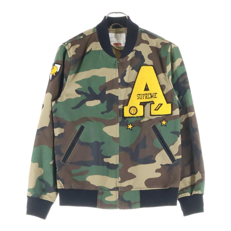 ジャケット・アウター supreme Varsity Camo Letterman Jacket Supreme x Mitchell & Ness® Camo Logo Varsity Jacket Black Mens XL