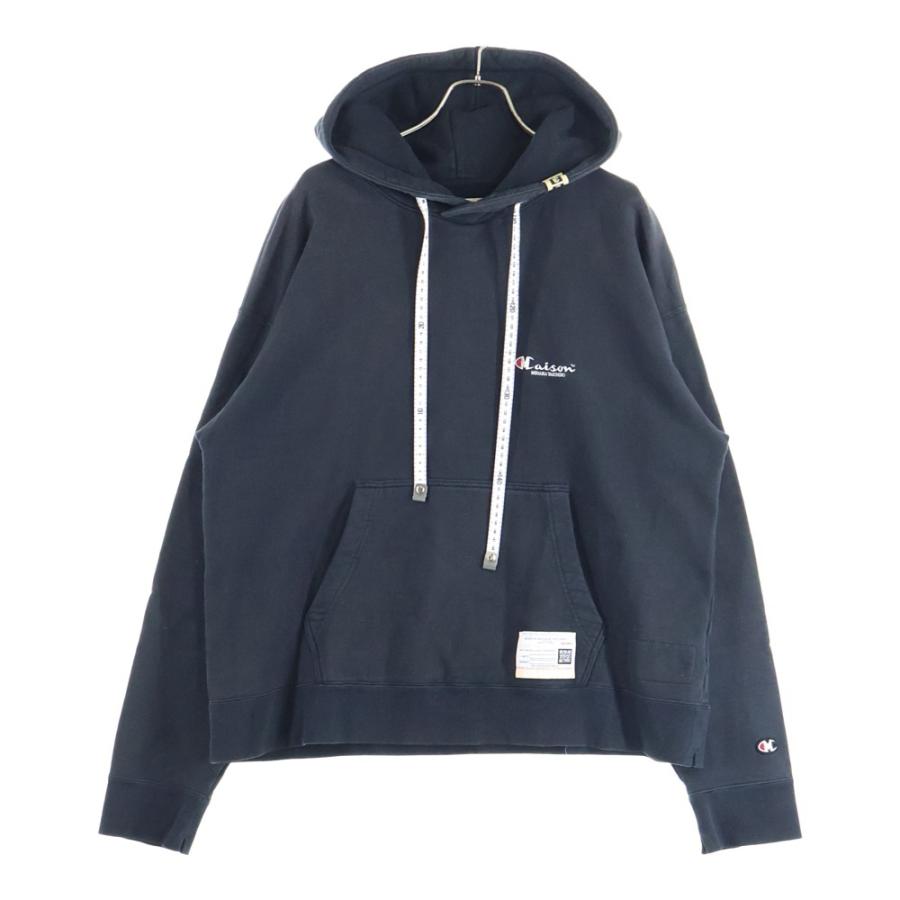 メゾンミハラヤスヒロ EMBROIDERIED HOODIE ロゴ刺繍 メジャードロー